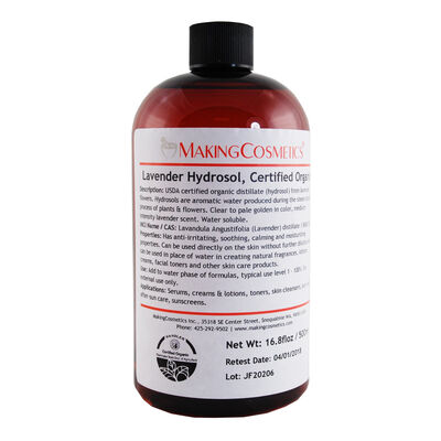 Lavender Hydrosol, USDA Certified Organic