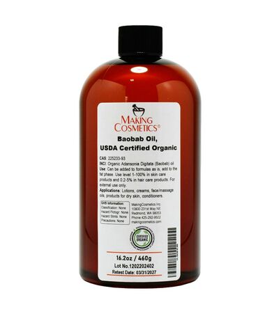 Baobab Oil, USDA Certified Organic