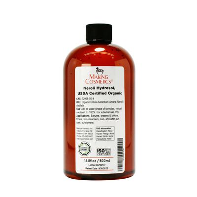 Neroli Hydrosol, USDA Certified Organic
